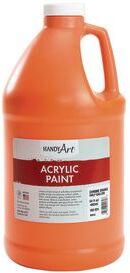 Acrylic Paint  1 2 Gallon Color Orange by Handy Art