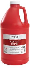 Acrylic Paint  1 2 Gallon Color Red by Handy Art