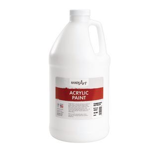 Acrylic Paint  1 2 Gallon Color White by Handy Art