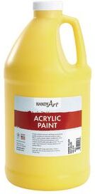 Acrylic Paint  1 2 Gallon Color Yellow by Handy Art