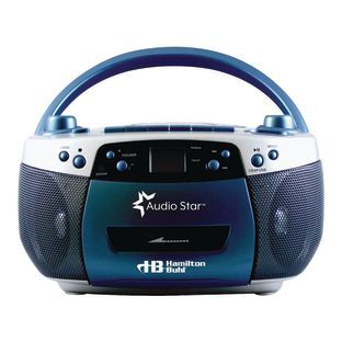 AudioStar Boom Box Radio CD USB Cassette Player With Tape And CD To MP3 Converter by Really Good Stuff LLC