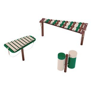 Outdoor Musical Playground Structures  Playground Equipment Set of 3 by NVB Playgrounds