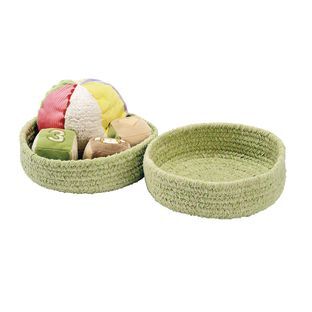 Soft Chenille Storage Baskets  Set of 2 in Celery Green by Really Good Stuff LLC