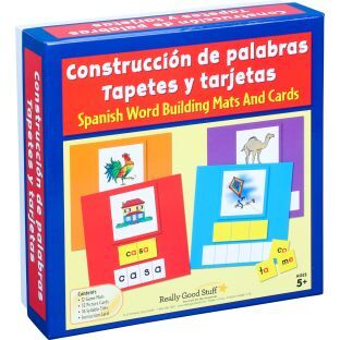 Construccion de palabras Tapetes y tarjetas Spanish Word Building Mats And Cards  1 multi item kit by Really Good Stuff LLC