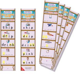 Short Vowels Blends and Digraphs Word Ladder Cards  28 cards by Really Good Stuff LLC