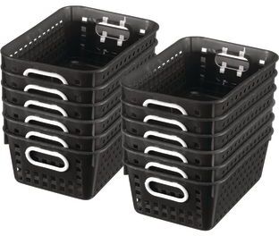 Book Baskets  Medium Rectangle  12 baskets Color Black by Really Good Stuff LLC