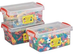 Really Good Stuff Stackable Storage Tubs With Locking Lids Med  3 tubs by Really Good Stuff LLC