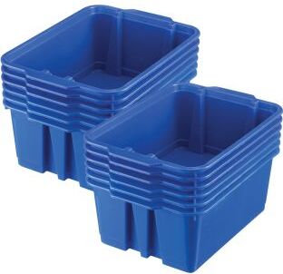 Classroom Stacking Bins  12 bins Color Blue by Really Good Stuff LLC