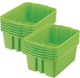 Classroom Stacking Bins  12 bins Color Green Neon by Really Good Stuff LLC