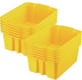 Classroom Stacking Bins  12 bins Color Yellow by Really Good Stuff LLC