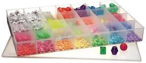 28 Compartment Plastic Storage Case Color Clear by Really Good Stuff LLC