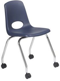 18 MOBILE CHAIR W CASTERS Color Navy by Really Good Stuff LLC