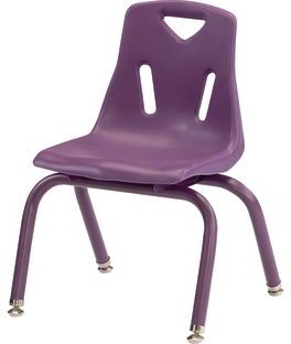 Jonti Craft Berries Stacking Chairs  Powder Coated  12 Seat Height Set Of 6 Color Purple by Really Good Stuff LLC