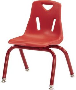 Jonti Craft Berries Stacking Chairs  Powder Coated  12 Seat Height Set Of 6 Color Red by Really Good Stuff LLC