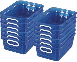 Book Baskets  Medium Rectangle  12 baskets Color Blue by Really Good Stuff LLC