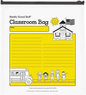 Reusable Classroom Take Home Bags with Zip Top  Set of 30 by Really Good Stuff LLC