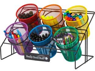 Easy Reach Supplies Holder With Cups  1 organizer 6 cups by Really Good Stuff LLC