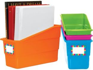 Really Good Stuff LLC Durable Magazine Book Folder File and Binder Holders Ideal for Narrow or Vertical Storage Needs Instantly Color Code Your Classr