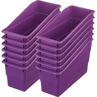 Durable Book And Binder Holders  12 pack Color Purple by Really Good Stuff LLC