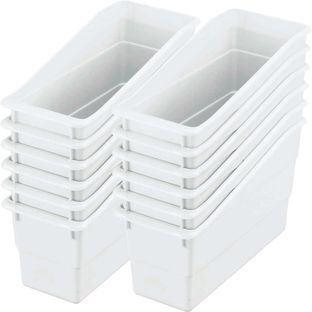 Durable Book And Binder Holders  12 pack Color White by Really Good Stuff LLC