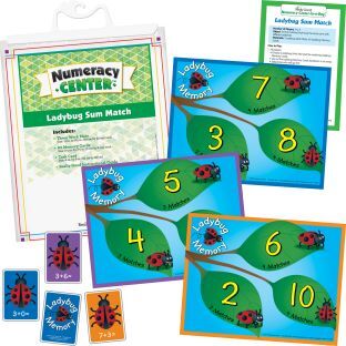 Really Good Stuff Ladybug Sum Match Numeracy Center  1 numeracy center by Really Good Stuff LLC