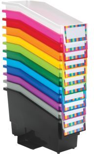 Durable Book And Binder Holders With Stabilizer Wings  12 Pack Rainbow by Really Good Stuff LLC