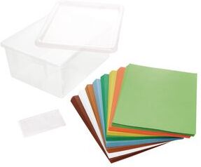 Colors of Nature Construction Paper with Storage Bin 8 Colors 400 Sheets 9 x 12 by Colorations