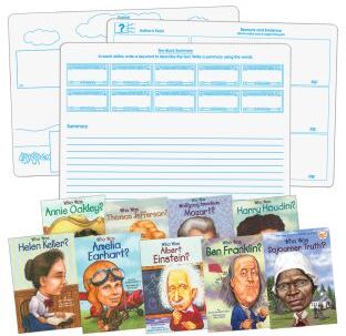 Really Good Stuff LLC Who Was and Student Comprehension Dry Erase Graphic Organizer Activity  Set Of 9 Books and 6 Two Sided Dry Erase Graphic Organiz