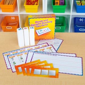 Blends And Digraphs Stacking Tiles Game  1 game by Really Good Stuff LLC