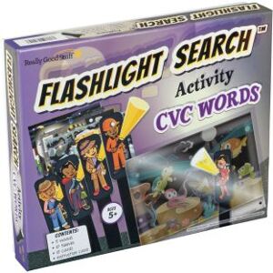 Flashlight Search Activity CVC Words  1 game by Really Good Stuff LLC