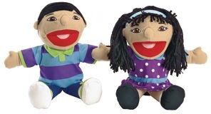 Excellerations Asian Girl and Boy Puppet Pair  1 pair by Excellerations