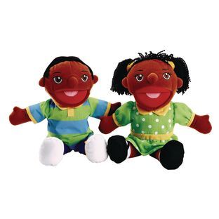 Excellerations African American Girl and Boy Puppet Pair  1 pair by Excellerations