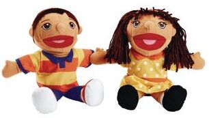 Excellerations Hispanic Girl and Boy Puppet Pair  1 pair by Excellerations