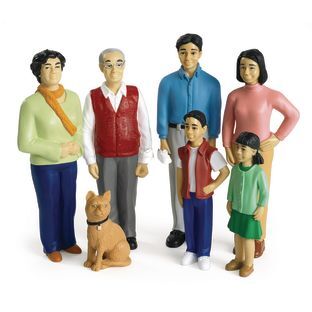 Excellerations Pretend Play Figures  Extended Asian Family by Excellerations