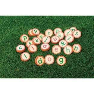 Excellerations Wooden Lowercase Alphabet Rounds 26 by Excellerations