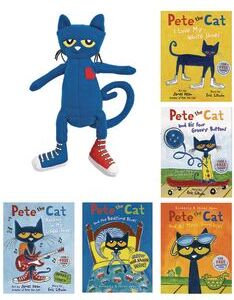 Pete The Cat  Set of 5 Books and Doll by Harper Collins