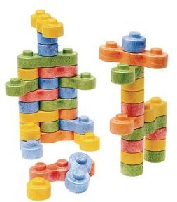 Recyclable Construction Blocks  Set of 80 by Ludus