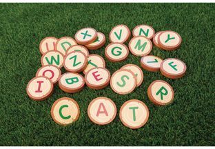 Excellerations Wooden Alphabet Letter Rounds  26 letter rounds by Excellerations