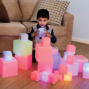 Sensory ICT Glow Construction Blocks Set of 12 by TTS