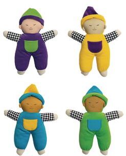 Excellerations Multicultural Velour Soft Baby Dolls  Set of 4 by Excellerations