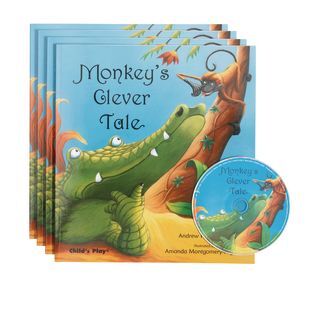 Monkey s Clever Tale 4 Paperback Books and 1 CD  4 books and 1 CD by Child s Play