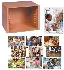 Community Puzzles and Rack Set  Set of 12 by Excellerations