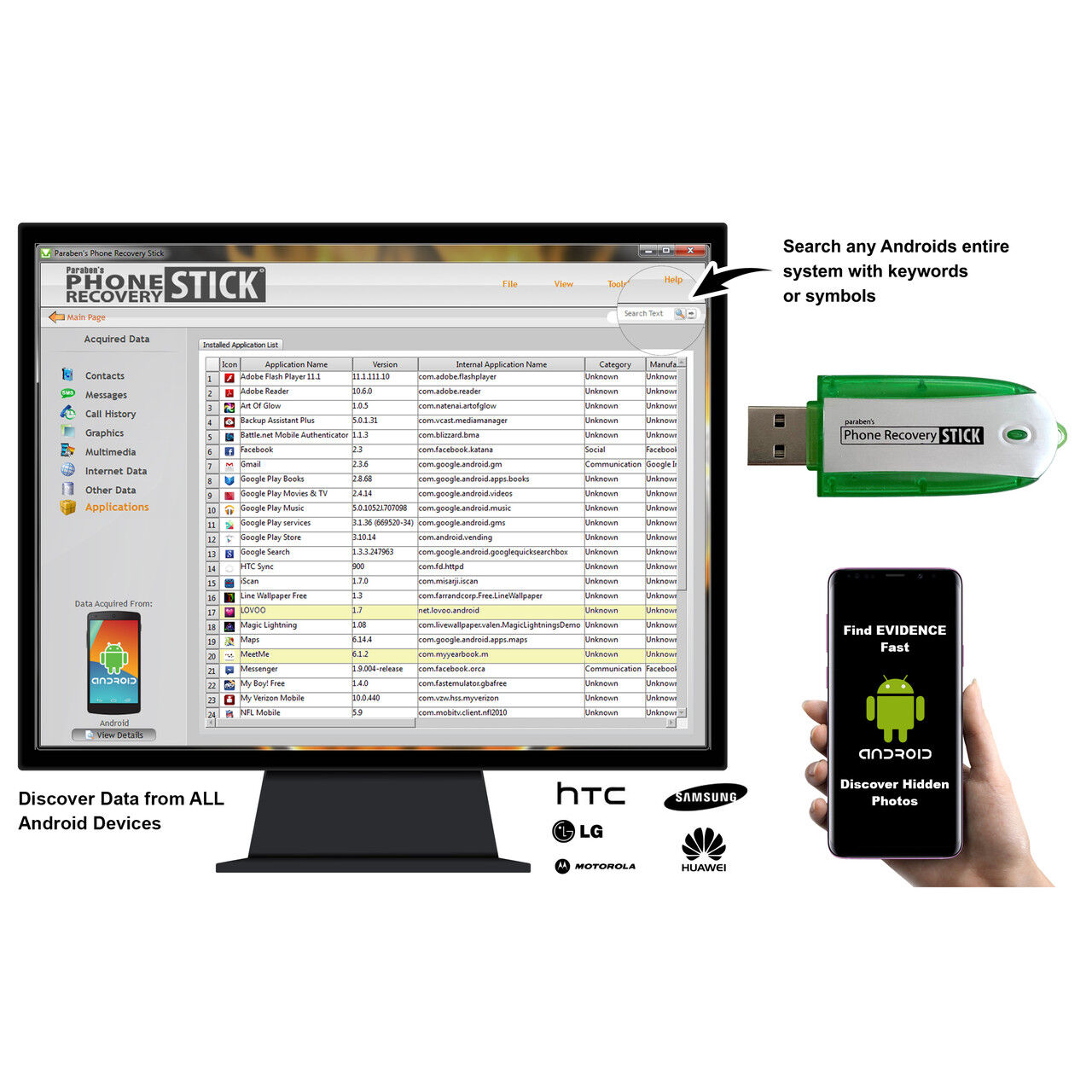 Paraben Android Phone Data Recovery Stick