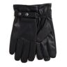 Jones Bootmaker - Men's Black Mens Adjustable Leather Gloves - Size S/M  - Black - Male - Size: S/M