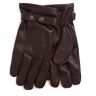 Jones Bootmaker - Men's Brown Mens Adjustable Leather Gloves - Size M/L  - Brown - Male - Size: M/L