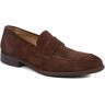 Jones Bootmaker - Men's Brown Suede Russell Leather Penny Loafers - Size US: 11.5/ UK: 11/ EU: 45  - Brown Suede - Male - Size: US: 11.5/ UK: 11/ EU: 45