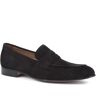 Jones Bootmaker - Men's Black Suede Roscoe Suede Penny Loafers - Size US: 9.5/ UK: 9/ EU: 43  - Black Suede - Male - Size: US: 9.5/ UK: 9/ EU: 43