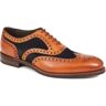 Loake - Men's Tan-Navy Kerridge Wide Fit Leather Oxford Brogues - Size US: 9.5/ UK: 9/ EU: 43  - Tan-Navy - Male - Size: US: 9.5/ UK: 9/ EU: 43