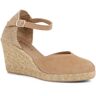 Jones Bootmaker - Women's Sand Suede Arabella Wedge Sandals - Size US: 6/ UK: 4/ EU: 37  - Sand Suede - Female - Size: US: 6/ UK: 4/ EU: 37