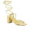 Jones Bootmaker - Women's Lime Liezel Gladiator Roped Heels - Size US: 5/ UK: 3/ EU: 36  - Lime - Female - Size: US: 5/ UK: 3/ EU: 36